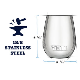 YETI Rambler wine tumbler MagSlider lid close-up, secure sip