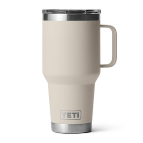 YETI Rambler 30 oz travel mug side view, built for long commutes and big caffeine needs.