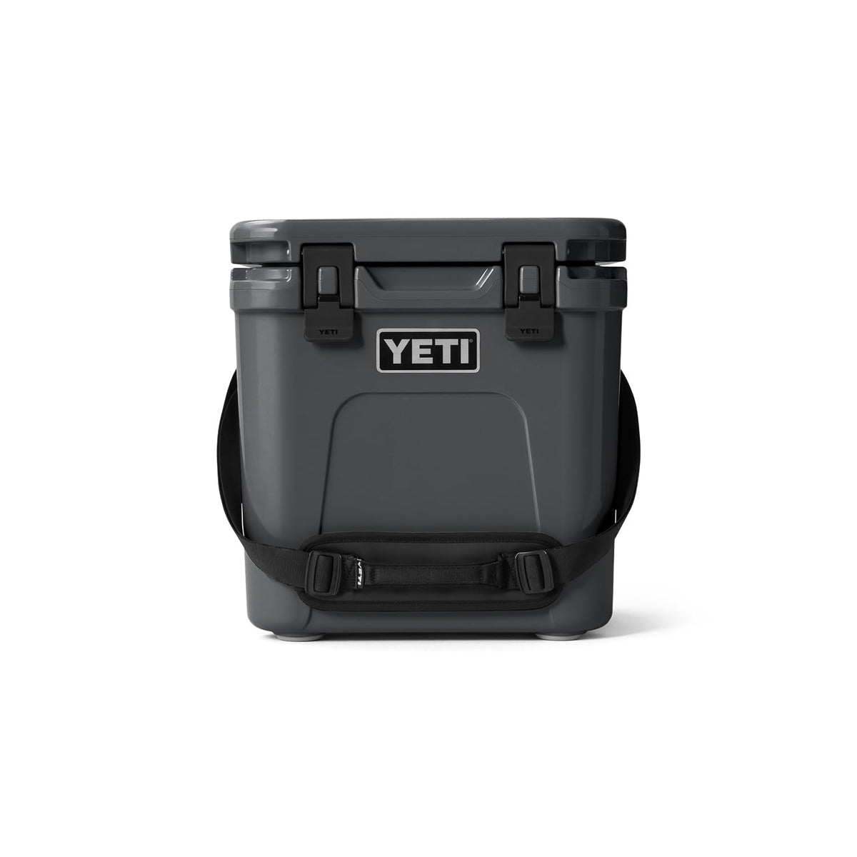 YETI Roadie 24 2.0 charcoal front view showing compact size for road trips
