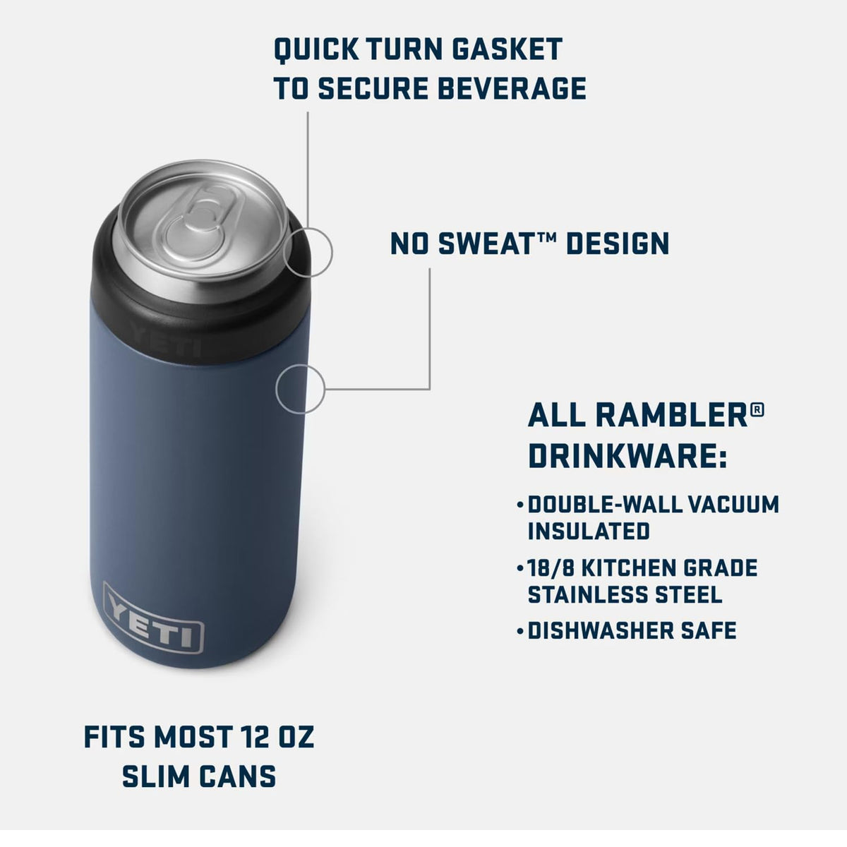 Close-up of Load-and-Lock gasket on YETI Slim Colster
