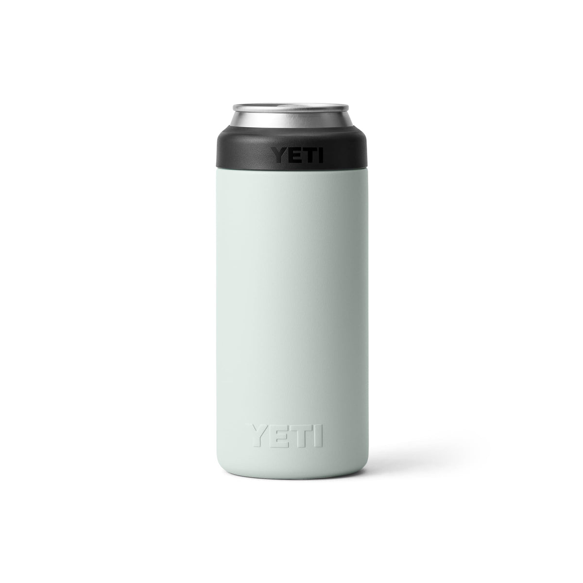 YETI Slim Colster with Duracoat finish resists cracking and chipping in rugged use.