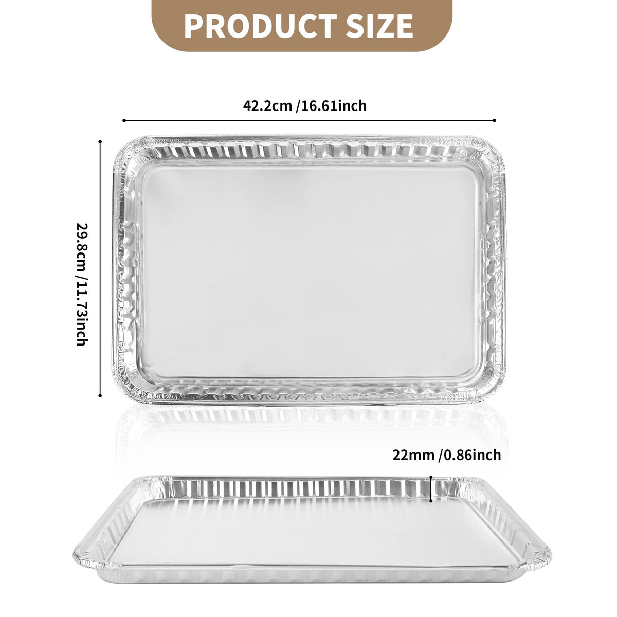 YEUIKERR disposable foil pans for baking are oven-safe and freezer-ready