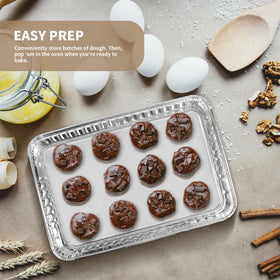 YEUIKERR aluminum baking tray with a slim profile for easy storage