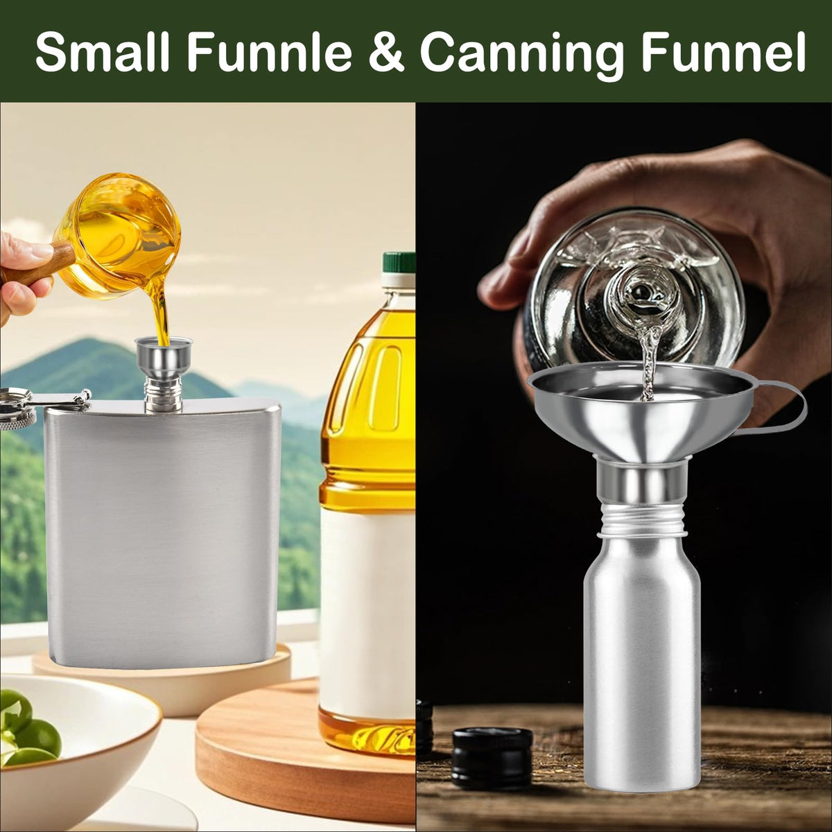 YEVIOR medium funnel 4.15in diameter fits most jars and bottles