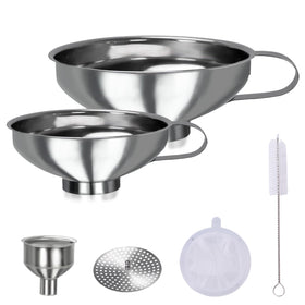 YEVIOR canning funnel wide mouth set for mess free jar filling