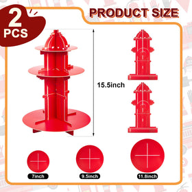 Yexiya two-piece fire hydrant cupcake stands ideal for dessert displays.