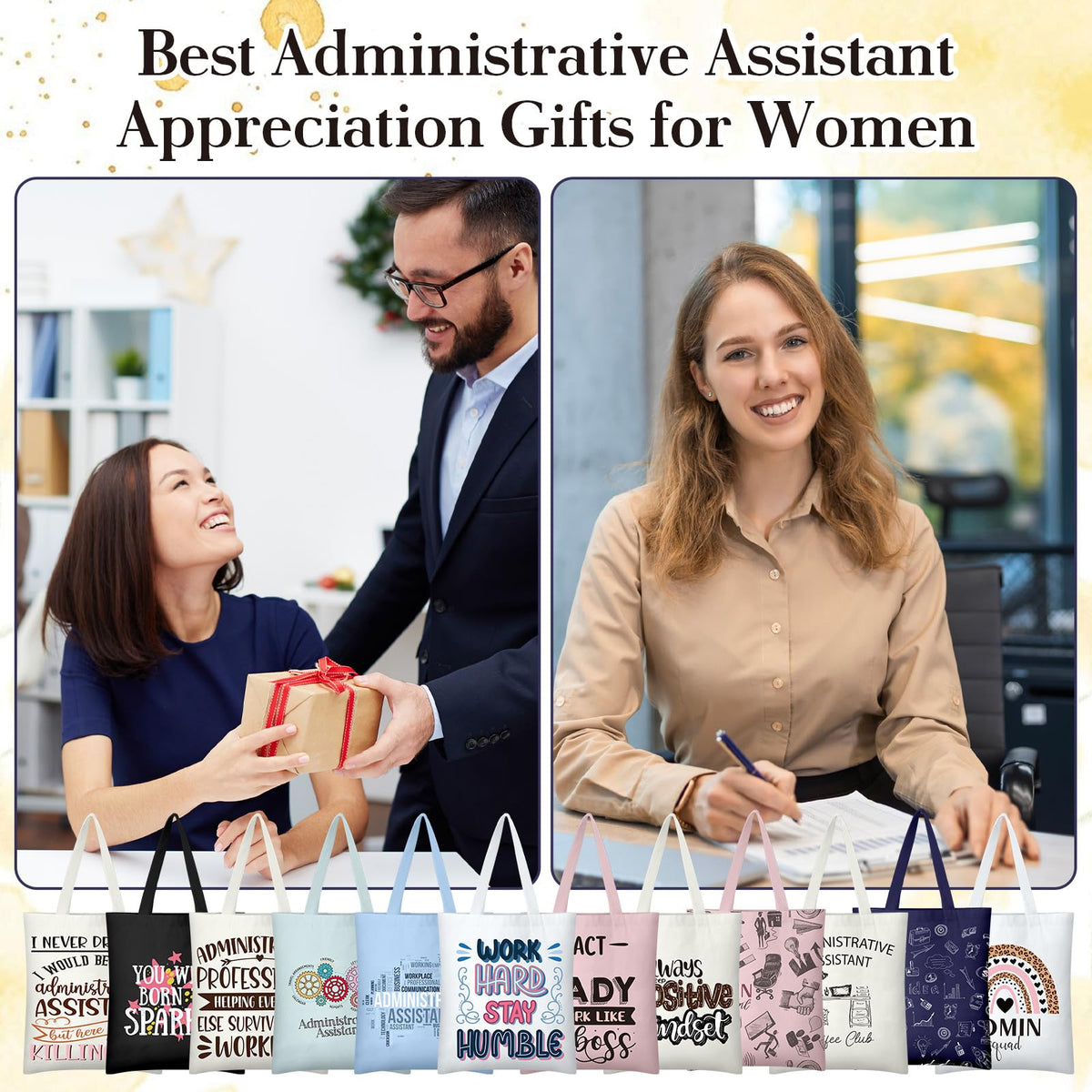 Yeyeplum administrative tote, great for Admin Day or year-round appreciation.