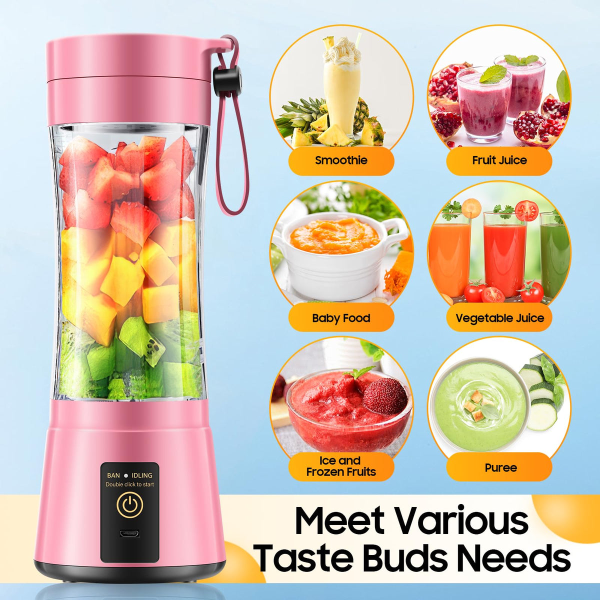 YFIXQNSU six stainless steel blades deliver quick blending
