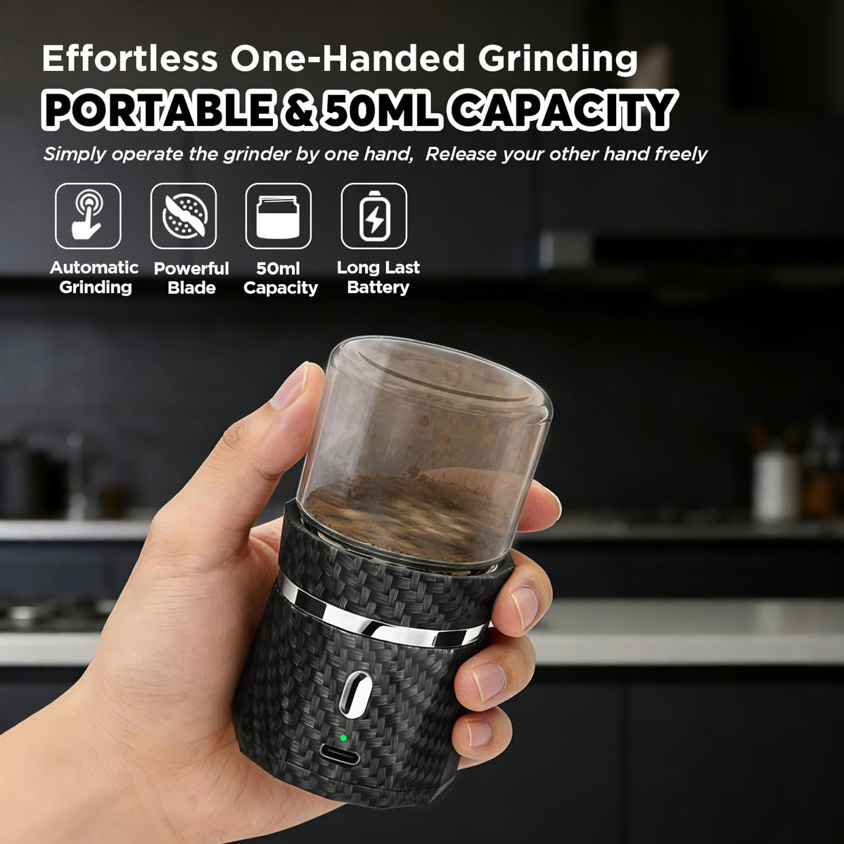 YFTOHI small spice grinder compact design ready for travel.