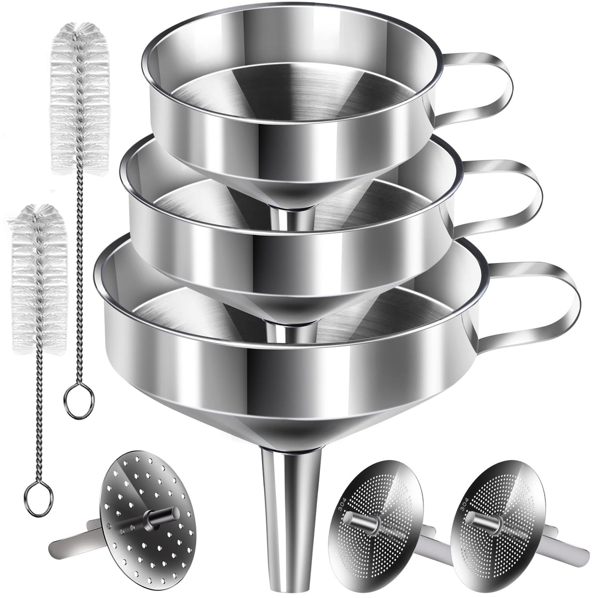 YGDZ stainless steel funnel large with handle for fast bottle filling