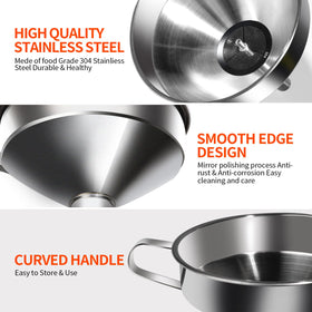 YGDZ small stainless steel funnel with wide mouth for spices