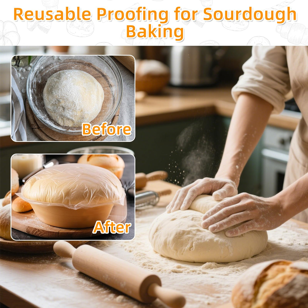 Yhalyea tight-seal lids protect exposed food from dust.