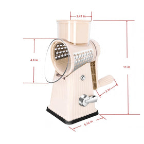 YHBRAK grater side handle design for safe, hands-free operation.
