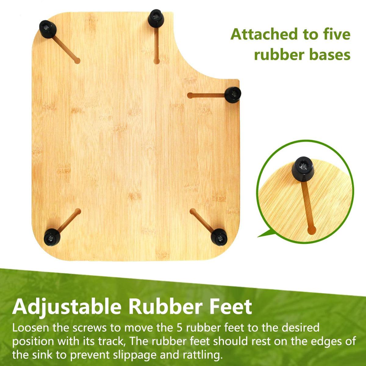 YHMYOALU bamboo board protects knives with durable surface.