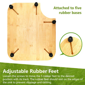 YHMYOALU bamboo board protects knives with durable surface.
