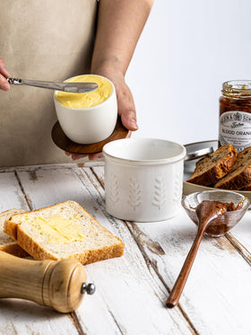 YHOJOY butter dish on breakfast tray enhances meal prep convenience