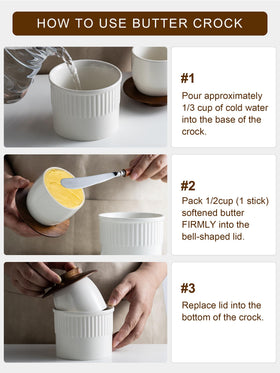 YHOJOY compact butter dish fits on any counter for everyday use