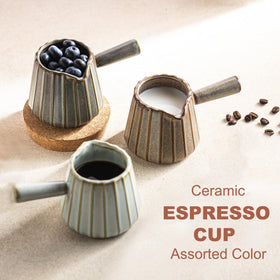YHOJOY espresso cup with spout enables smooth pouring
