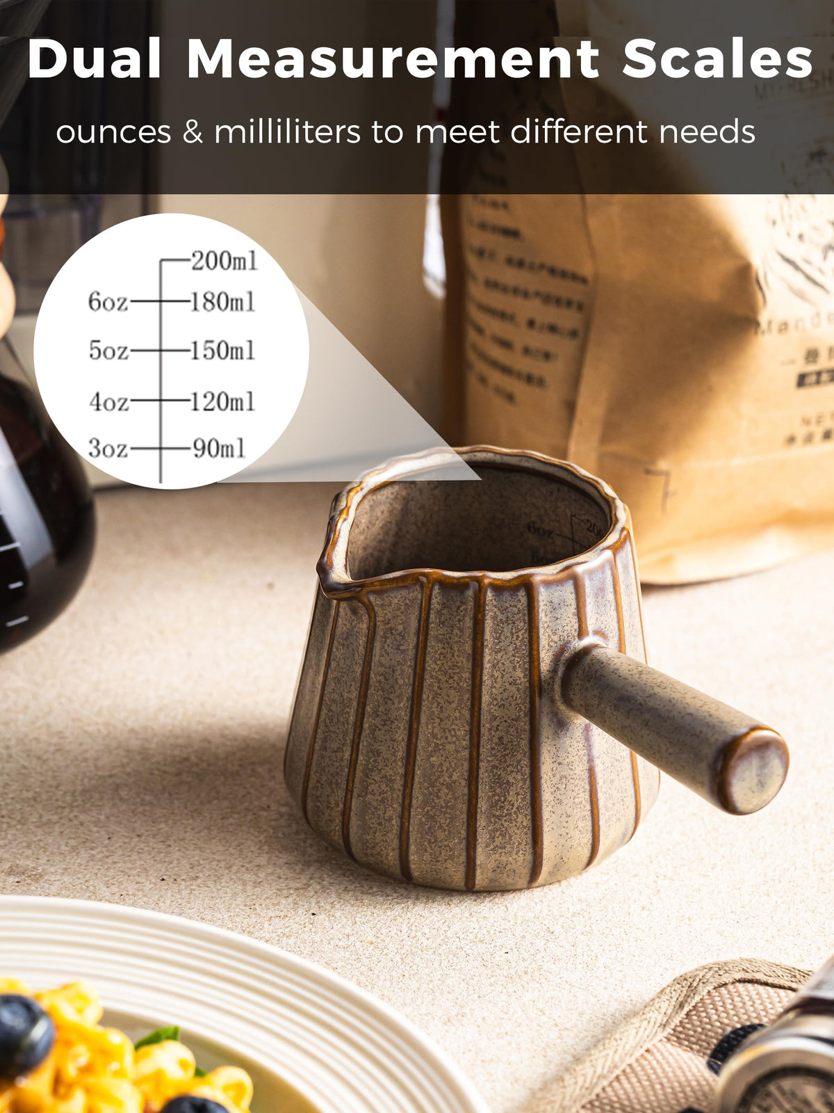 YHOJOY microwave-safe ceramic cup for quick heating.