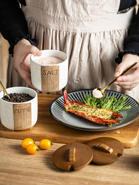 YHOJOY embossed woodgrain design enhances rustic kitchen style