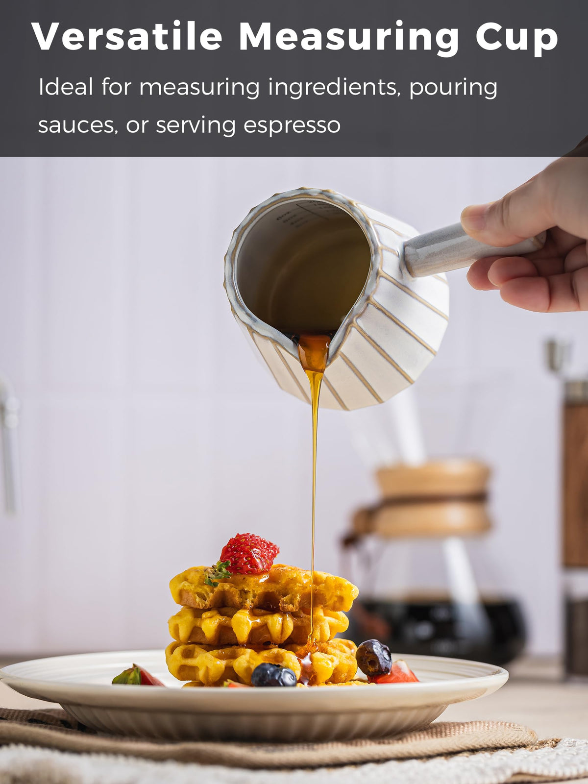 YHOJOY versatile kitchen tool for measuring, pouring, and serving