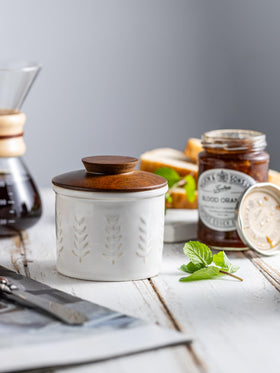 YHOJOY butter dish with water seal preserves softness and flavor