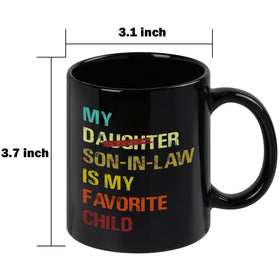 YHRJWN son-in-law mug, dishwasher-safe icon, easy to clean after use.
