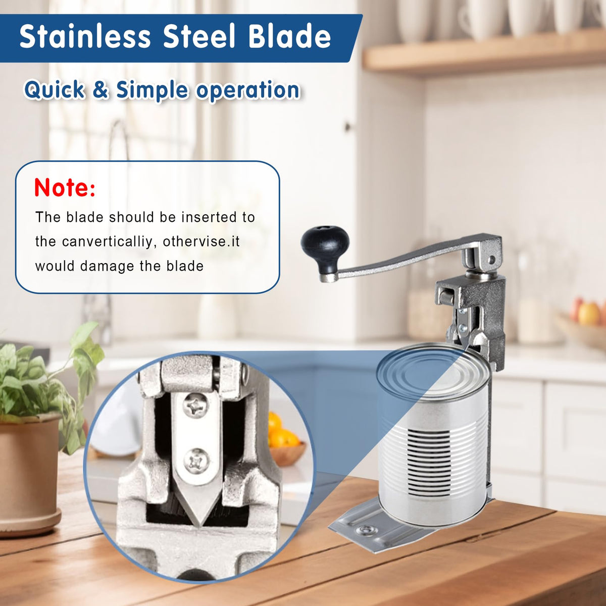 YHUER commercial can opener roller-assembly demonstrates smooth rotation
