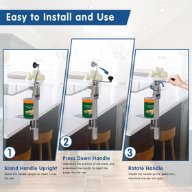 YHUER commercial can-opener stainless-base ensures durability and stable performance