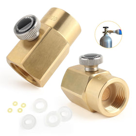 YHXMARSCAN CGA320 to TR21-4 soda adapter front view for easy refills.