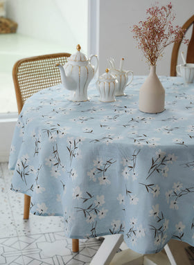YiHomer Pastoral Round Tablecloth suited for indoor and outdoor dining