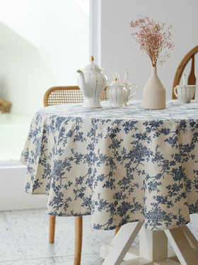 YiHomer Pastoral round tablecloth is machine washable for easy cleaning