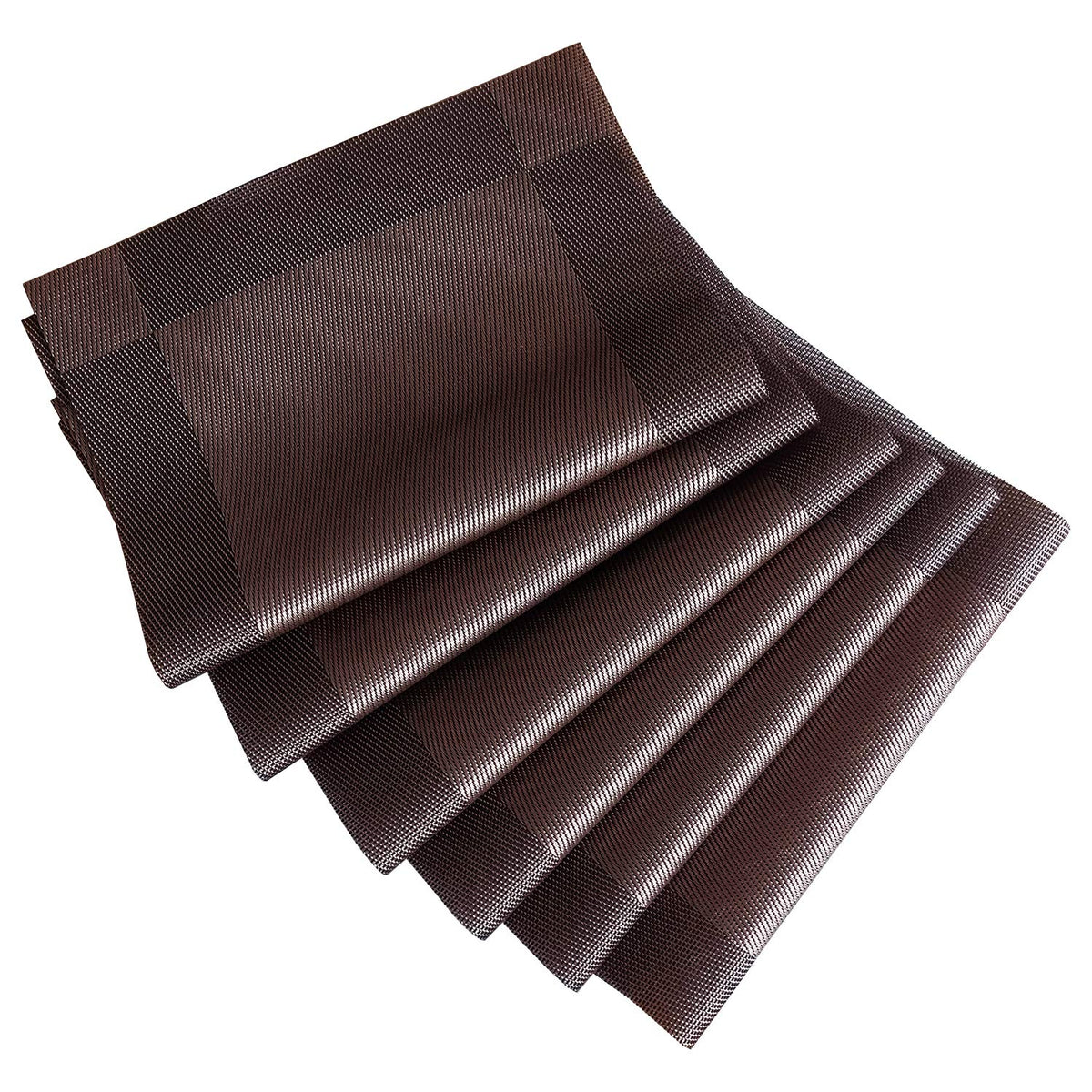 Yiaizhuo placemats feature a braided grid that prevents slipping during meals.