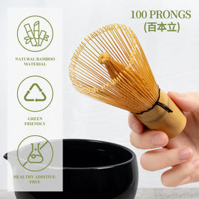 YIBO bamboo whisk close-up boosts foam and smooth flavor
