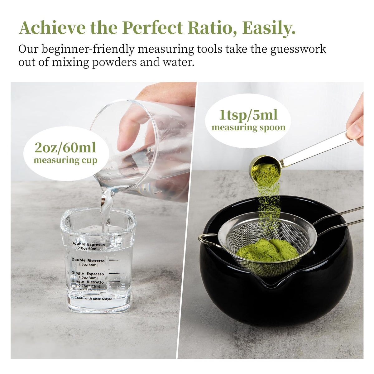 YIBO chashaku scoop ensures precise measurement
