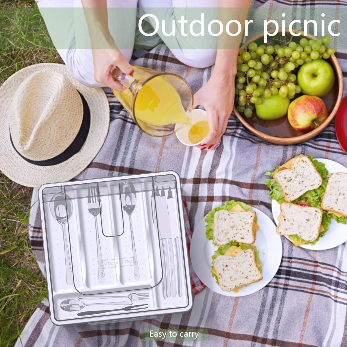 YICOCHI durable plastic tray is BPA-free and dishwasher safe.