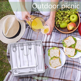 YICOCHI durable plastic tray is BPA-free and dishwasher safe.