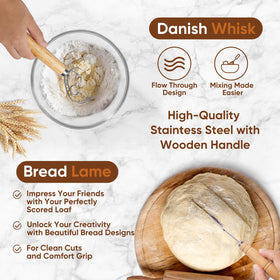Yiczc wooden gift bundle showcases elegant presentation for artisan baking enthusiasts.
