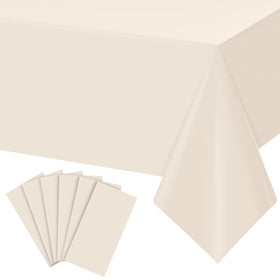 YIDAKO beige rectangle tablecloth 54x108 inches for easy event setup