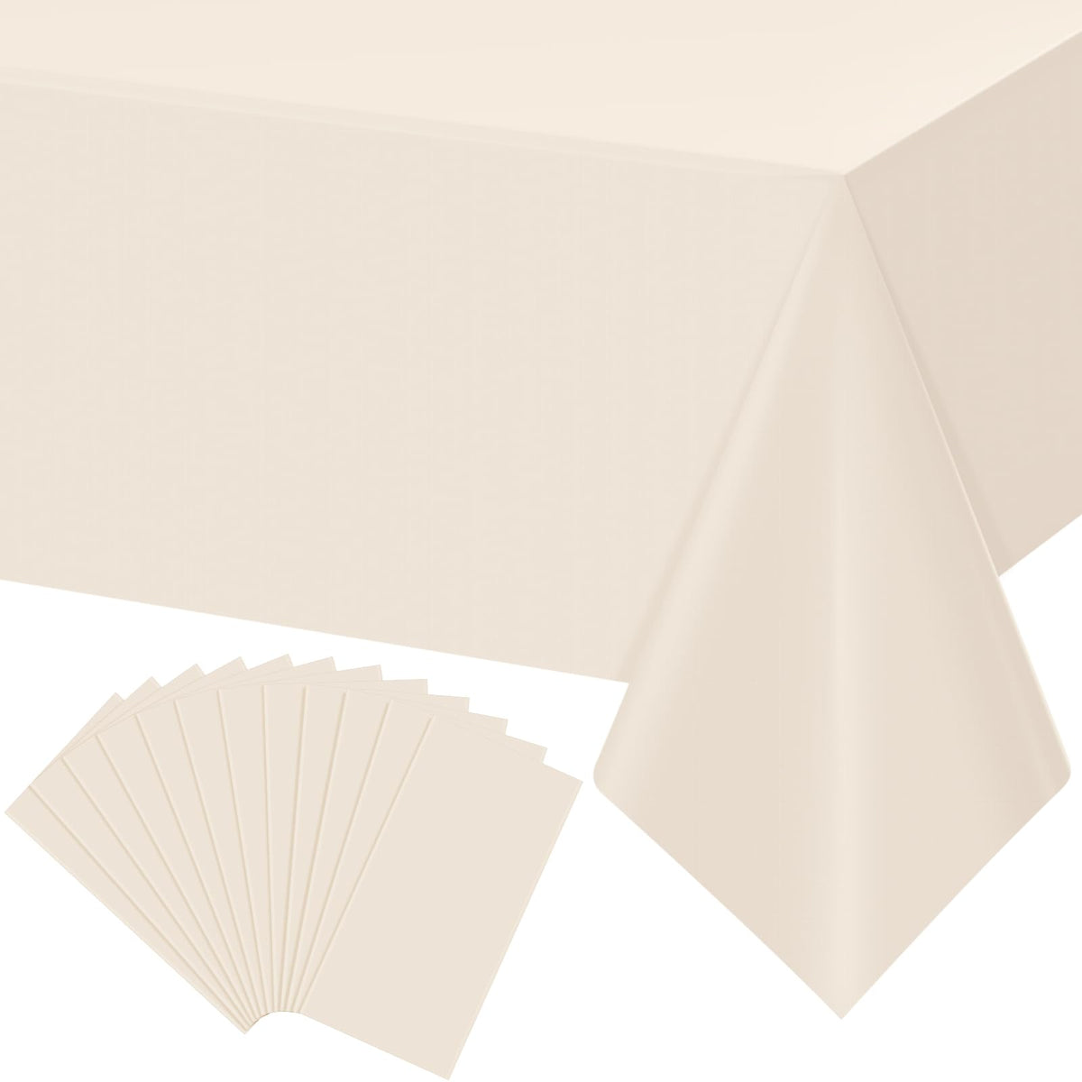 YIDAKO beige rectangle tablecloth for versatile rectangle tables.