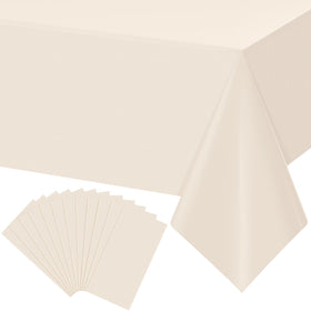 YIDAKO beige rectangle tablecloth for versatile rectangle tables.