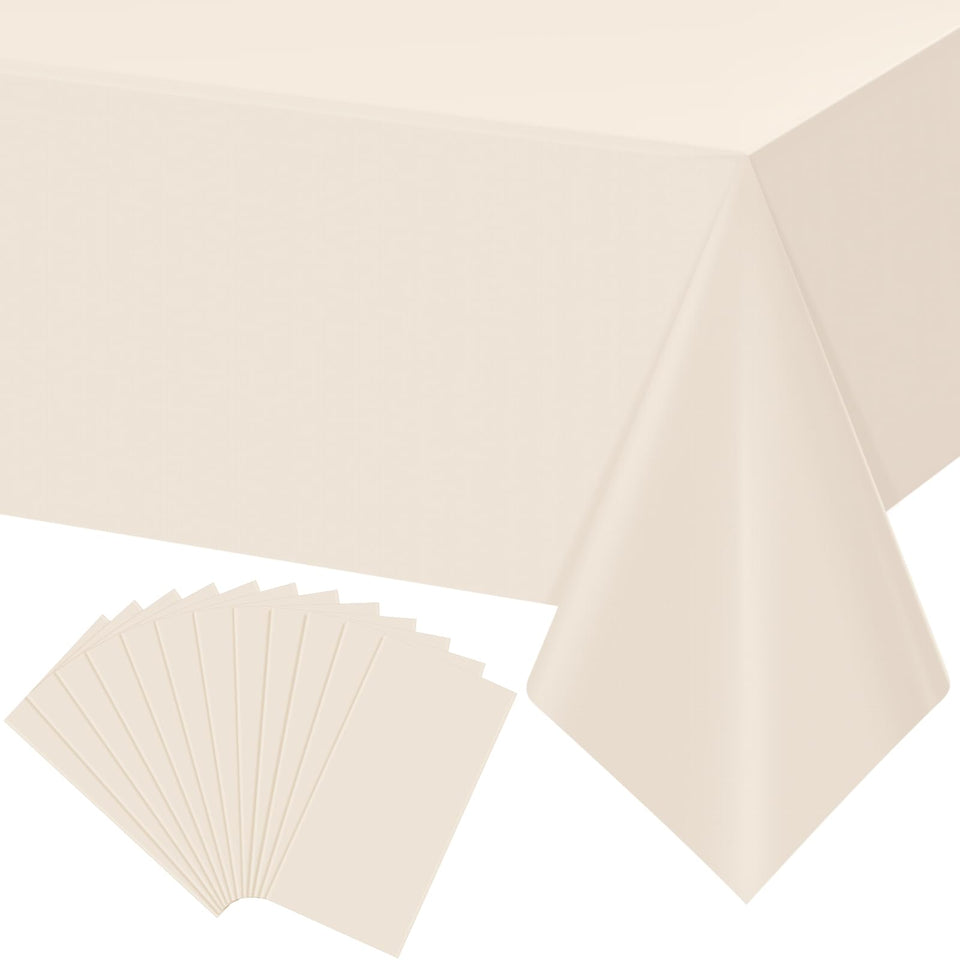 YIDAKO beige rectangle tablecloth for versatile rectangle tables.