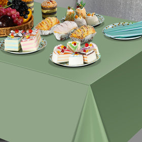 YIDAKO sage green bridal shower tablecloth enhances color coordination