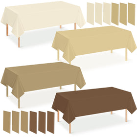YIDAKO gradient brown tablecloth on a rectangular table for elegant event coverage.