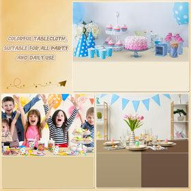 YIDAKO brown disposable tablecloth suitable for fall, Thanksgiving, weddings.