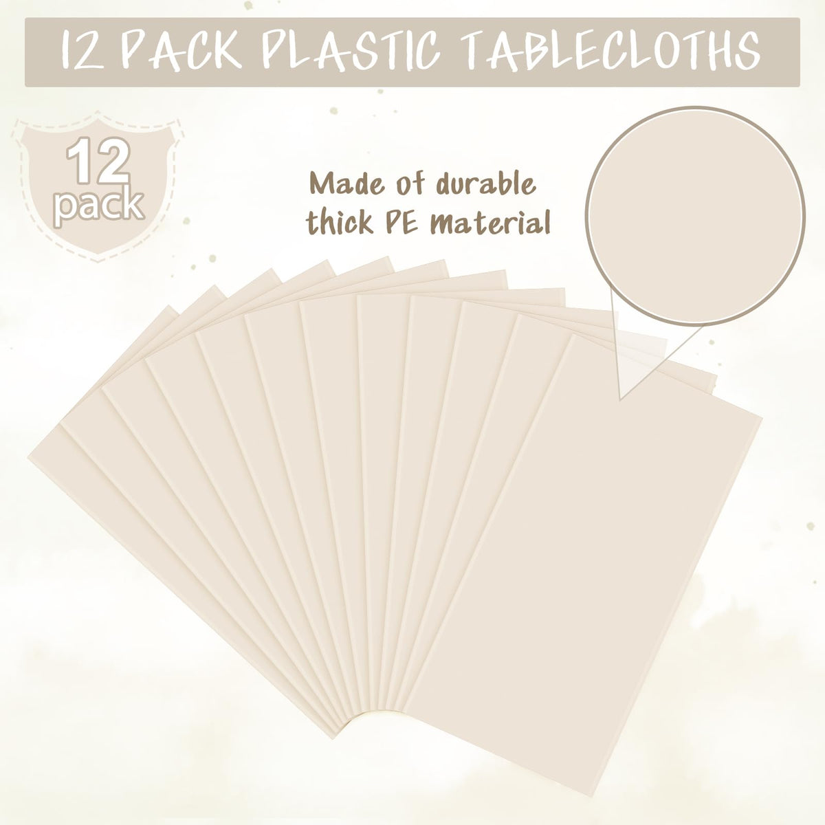 YIDAKO easy-clean disposable tablecloth ideal for indoor and outdoor use.