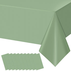 YIDAKO sage green rectangle tablecloth on a stylish table setup for an event