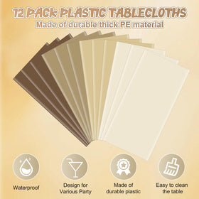 YIDAKO disposable tablecloth on table setting demonstrates quick cleanup after meals.