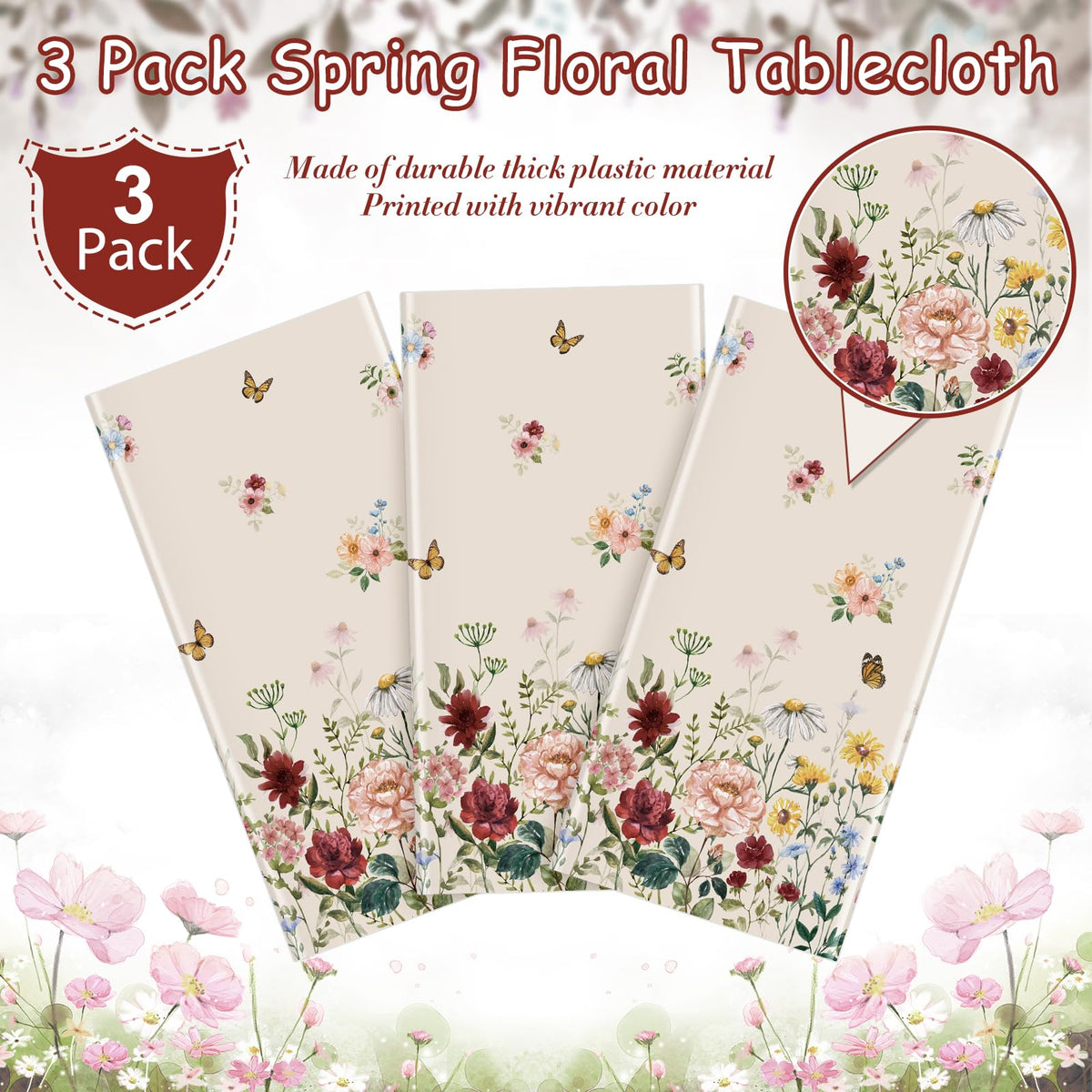 YIDAKO waterproof and oil-proof tablecloth protects surfaces.