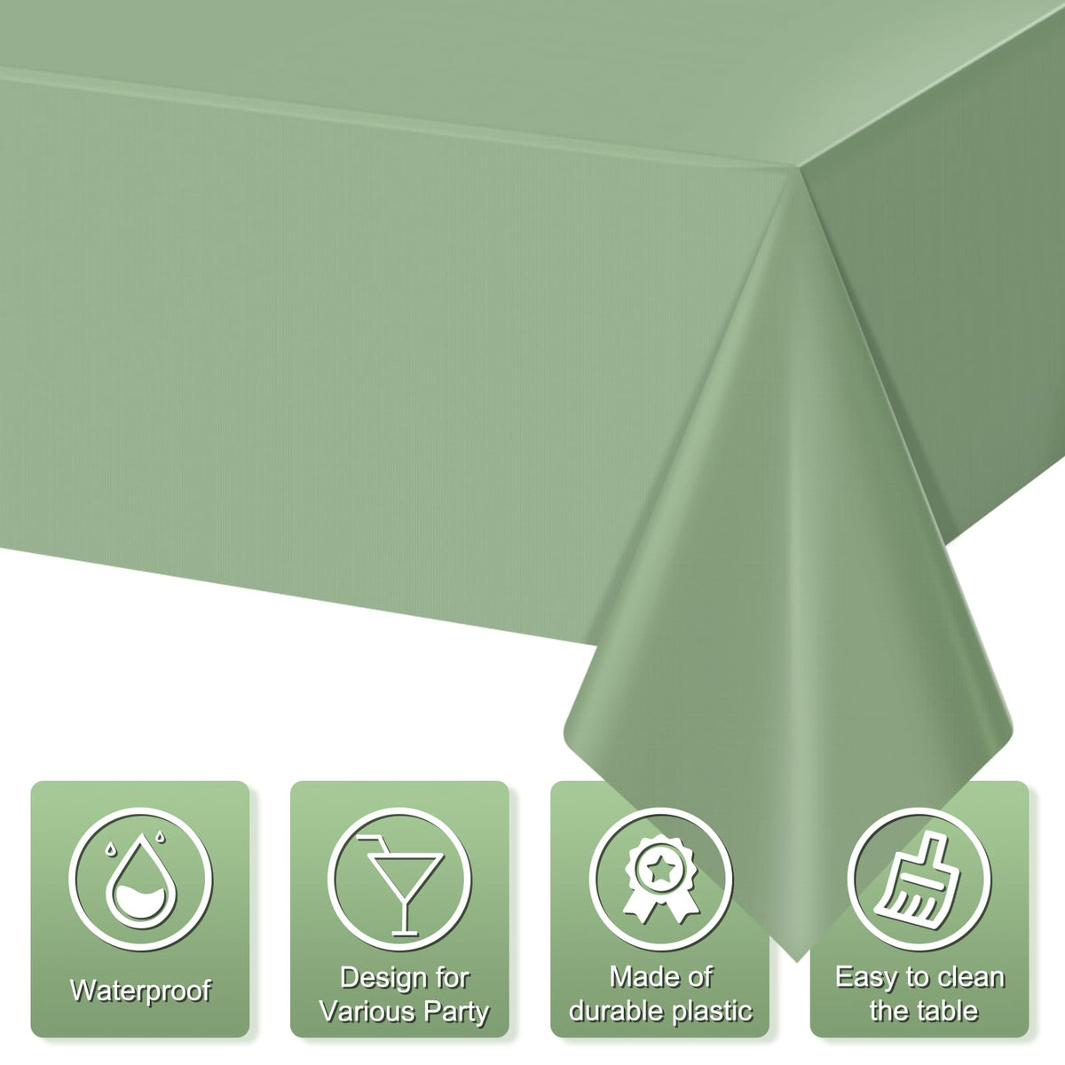 YIDAKO waterproof sage green tablecloth protecting surfaces during outdoor gatherings